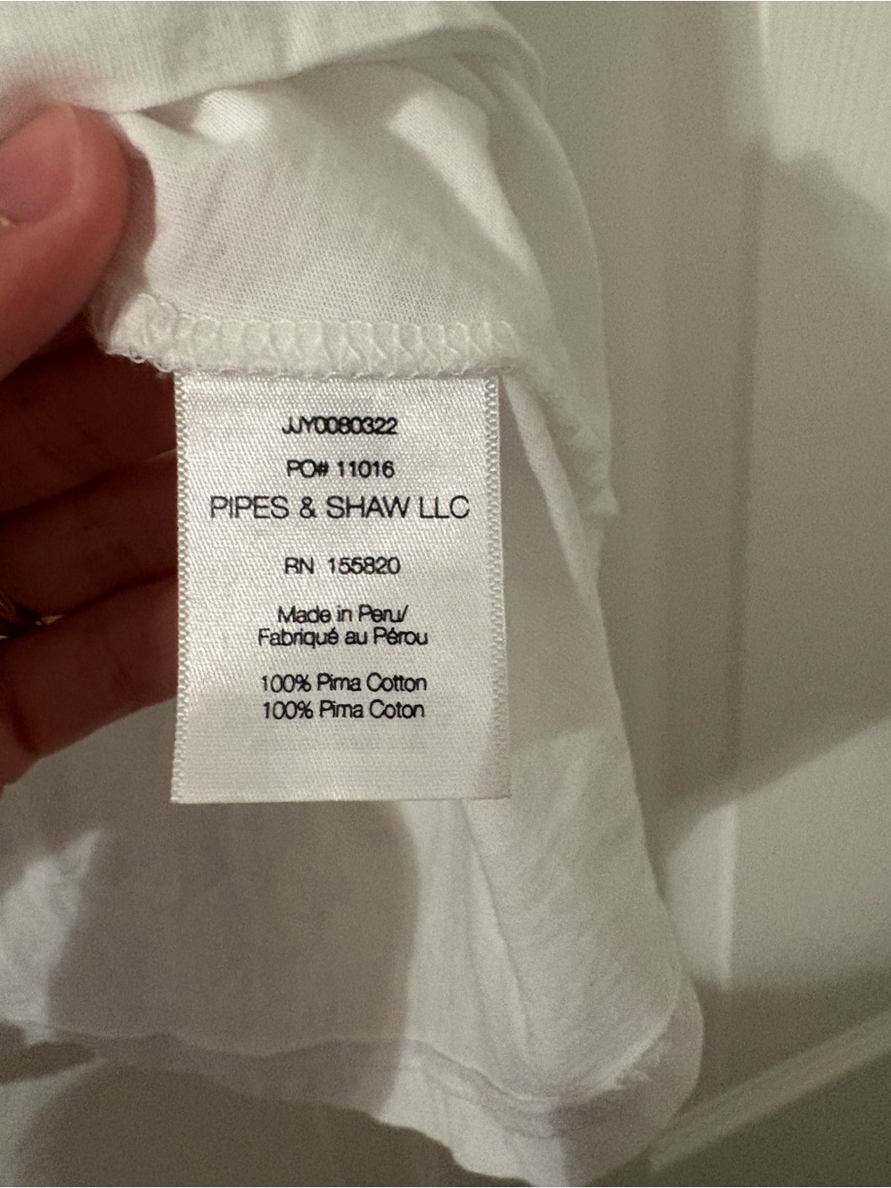 Veronica Beard White Pima Cotton V Neck Tee M Minimal Luxury Basic Top - Picture 6 of 6